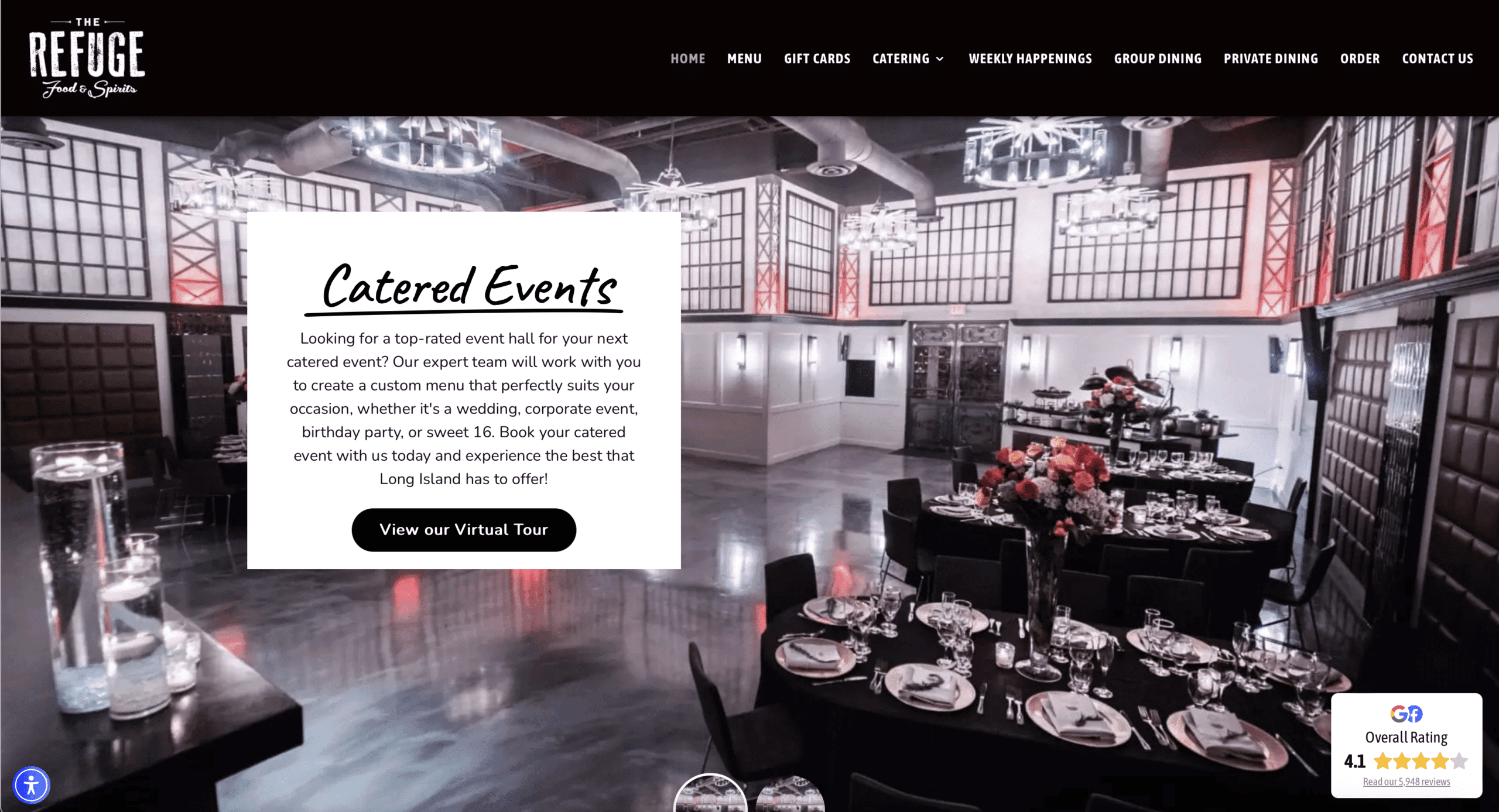 Home page of The Refuge website