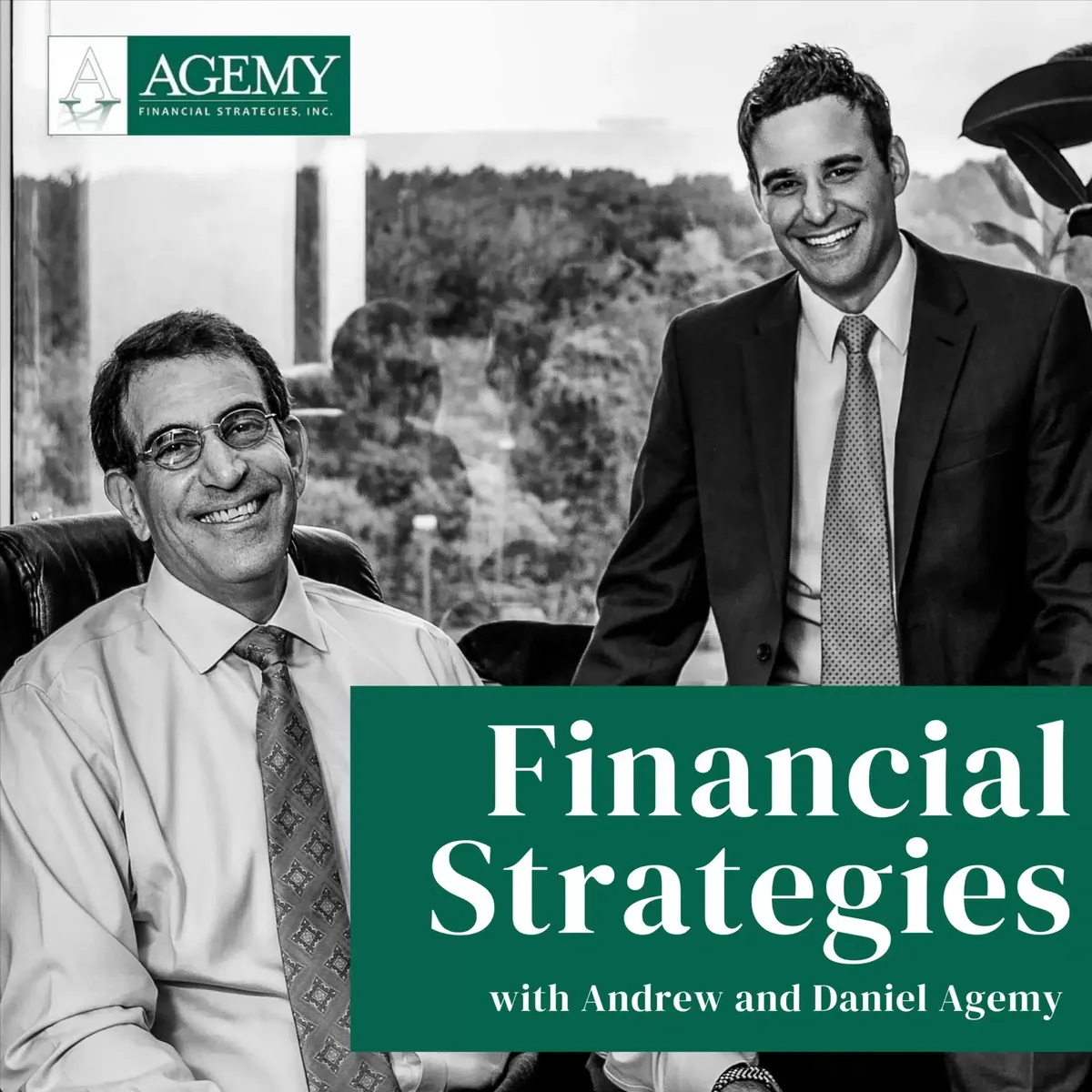 Financial Strategies podcast cover art, showing Andrew and Daniel Agemy